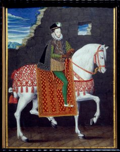 Portrait équestre de Henri III, roi de France - French School