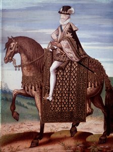Portrait équestre de Henri IV (1553-1610) Roi de France - French School
