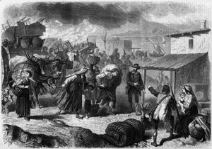 Éruption du Vésuve, Italie - French School