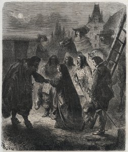 Évasion de Marie de Médicis (1573-1642) du château de Blois le 22 février - French School