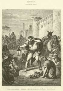 Ésope cherchant un homme - French School