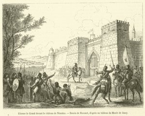 Étienne le Grand devant le château de Niamtzo - French School