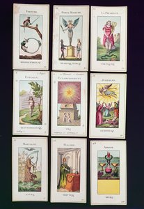 Cartes de Tarot Etteilla - French School