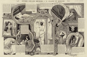Études sur les meubles, Glaces et miroirs - French School