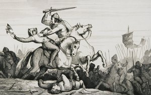 Eudes (860-98) en bataille contre les Normands, de 