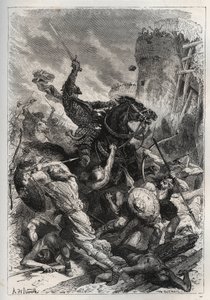 Eudes (Odon) (860-898), roi des Francs, mène la bataille contre les Normands et défend victorieusement Paris (860-887) - Eudes (852-898) en bataille contre les Normands - « L