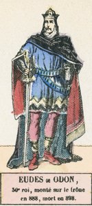 Eudes ou Odon, 30e roi, monte sur le trône en 888, mort en 898 - French School