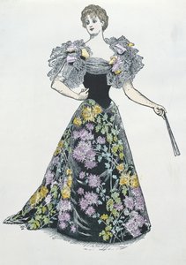 Robe de soirée avec motif de chrysanthème, 1894