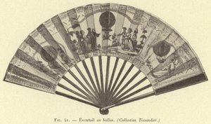 Éventail au ballon, (Collection Tissandier) - French School