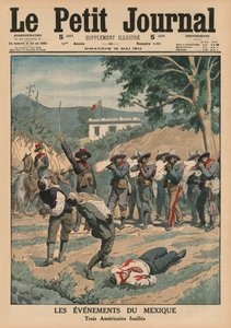 Événements du Mexique, fusillade de trois Américains, illustration de couverture du 