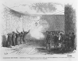 Exécution de Georges Darboy, 24 mars 1871 (gravure) - French School