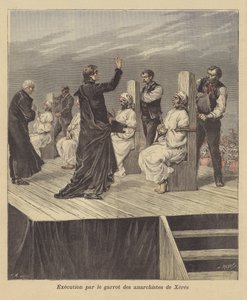 Exécution des anarchistes par garrot à Jerez, Espagne - French School