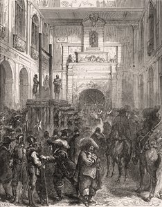 Exécution du maréchal Henri II de Montmorency (1595-1632) à Toulouse en 1632. Gravure dans « Histoire De France En Cent Tableaux » par Paul Lehugeur, 1891 - French School