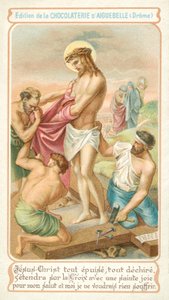 Épuisé, Jésus se prépare à être cloué sur la croix