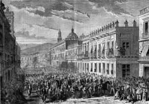 Expédition du Mexique (1861-1867) : entrée du général François Achille Bazaine - French School