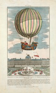 Expérience du globe aérostatique de MM. Charles et Robert au Jardin des Tuileries le 1er décembre 1783, pub. 1783 - French School