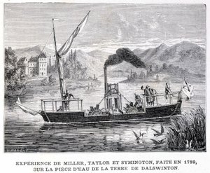 Expérience de Miller, Taylor et Symington, réalisée en 1789, sur le plan d