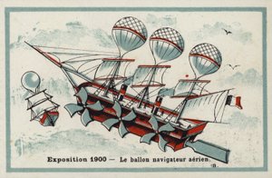 Exposition 1900 - dirigeable - French School