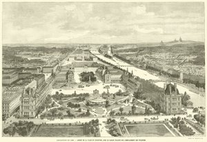 Exposition de 1889, Aspect de la Place du Carrousel avec le Jardin Projeté sur L