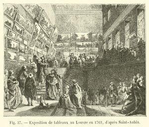 Exposition de tableaux au Louvre en 1763, d