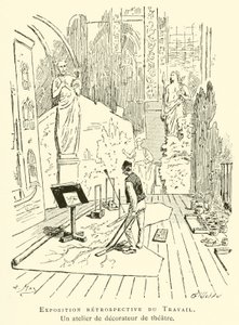 Exposition rétrospective du Travail, un atelier de décorateur de théâtre