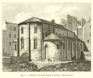 Extérieur de Saint-Julien le Pauvre, côté du nord