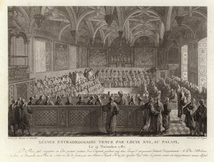 Session extraordinaire tenue par Louis XVI au Palais de Versailles - French School