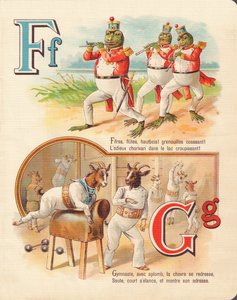 F G : Grenouille, fifre, chèvre, gymnastique