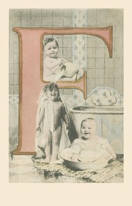 F: Trois bébés dans la salle de bain - French School