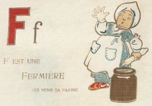 F est une fermière qui vend sa farine - French School