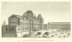 Façade occidentale du Louvre vers 1650, d