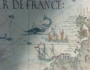 Fac-similé de chasse à la baleine et île de Saint Brandon, détail d