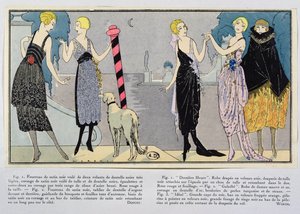 Dessins de mode par Jacques Doucet (1853-1929) et la Maison Worth de Les Élégances Parisiennes, hiver 1920-21