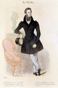 Mode masculine en 1829 - dans « Les Modes » - French School