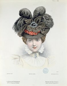 Planche de mode de La Modiste Universelle, février 1898 - French School