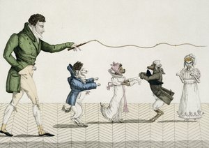 Chiens à la mode, planche 35 de Le Bon Genre, 1808 - French School
