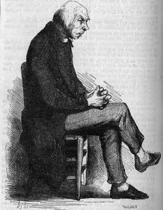 Le Père Goriot. Gravure du milieu du XIXe siècle. Illustration pour "Le Père Goriot" par Honoré de Balzac (1799-1850).