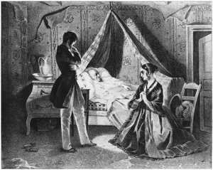 Le Père Goriot sur son lit de mort, illustration de 