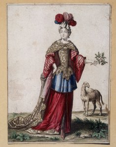 Costume de ballet féminin - gravure - French School