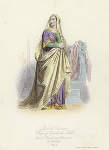 Costume féminin du règne de Charles le Chauve, Roi des Francs de l