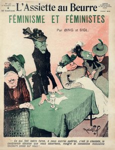 Caricature féministe, couverture du magazine satirique français 