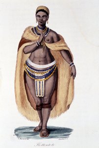 Femme Hottentote (Vénus Hottentote) en costume traditionnel - dans « Bibliothèque universelle des voyages » par Albert Montémont, éd. Armand Aubrée - French School