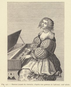 Femme jouant du clavecin, d