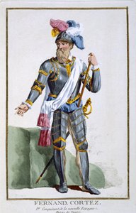 Fernand Cortez (1485-1547), gravé par Pierre Duflos (1742-1816), 1780