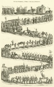 Fete des Vignerons, a Vevey, Fin de la Procession (engraving)