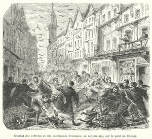 Combat entre orfèvres et marchands d