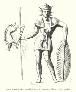 Figure de chef gaulois, agrandie d