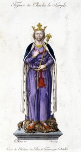 Figure de Charles III le Simple - French School