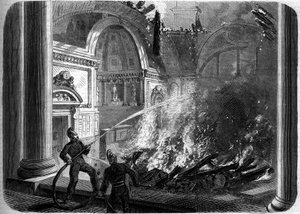 Incendie de la chambre du Sénat, Palais du Luxembourg, Paris, 27 octobre