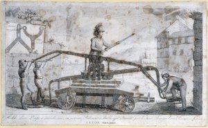 Pompe à incendie à Lyon en 1808 - French School